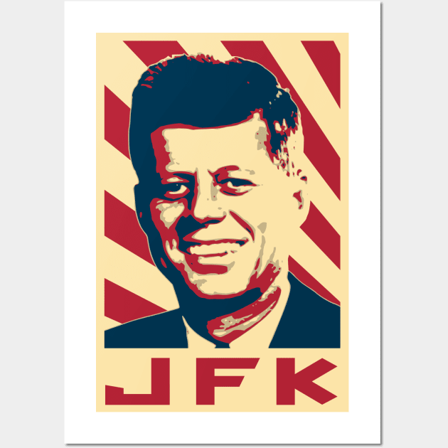 JFK Retro Propaganda Wall Art by Nerd_art